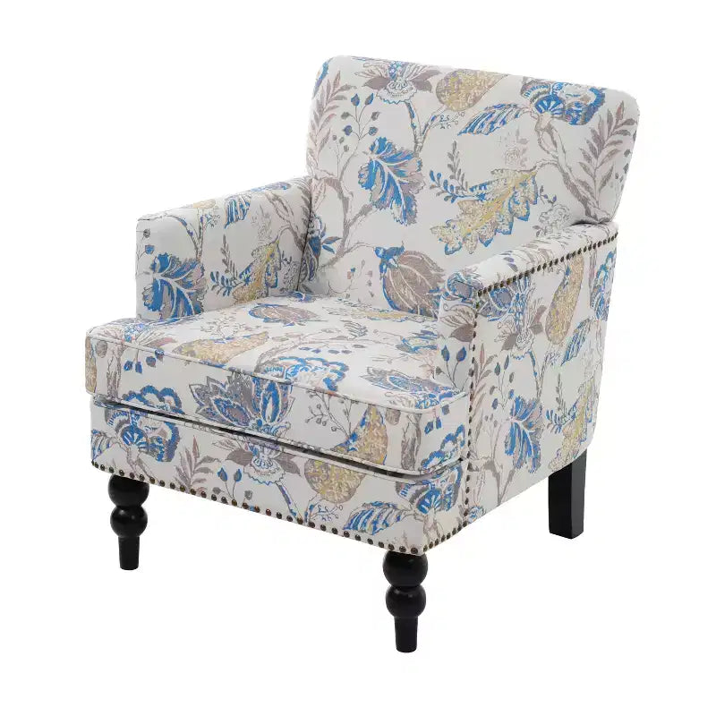 Fauteuil club contemporain Harrison de Christopher Knight Home, rembourré en tissu avec bordure cloutée