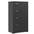 Classeur vertical de rangement en métal avec serrure, armoire à dossiers en acier à 4 tiroirs