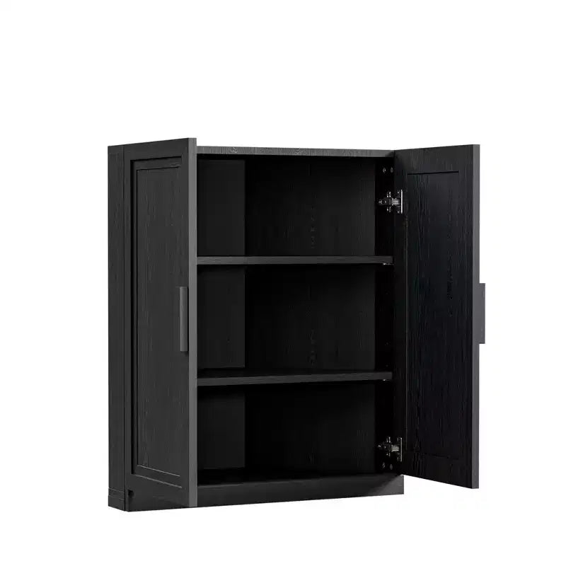 Dovelina hoekkast met verstelbare planken, dressoir, buffetkast, wijnkast en keuken- en eetkamerkast met houten deuren – 31H x 31W, 36H x 31W