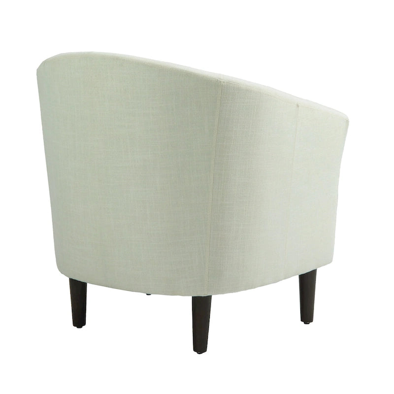 2er-Set moderne Leinen-Sessel im Fassdesign, Clubsessel