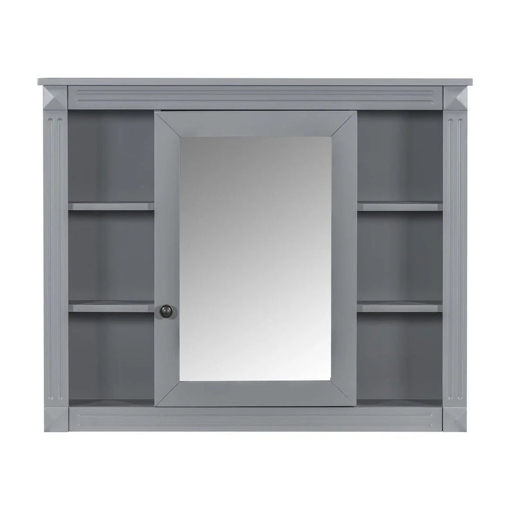 36'' Modern Bathroom Vanity with Top Sink and Mirror Cabinet,2 Doors and 2 Drawers