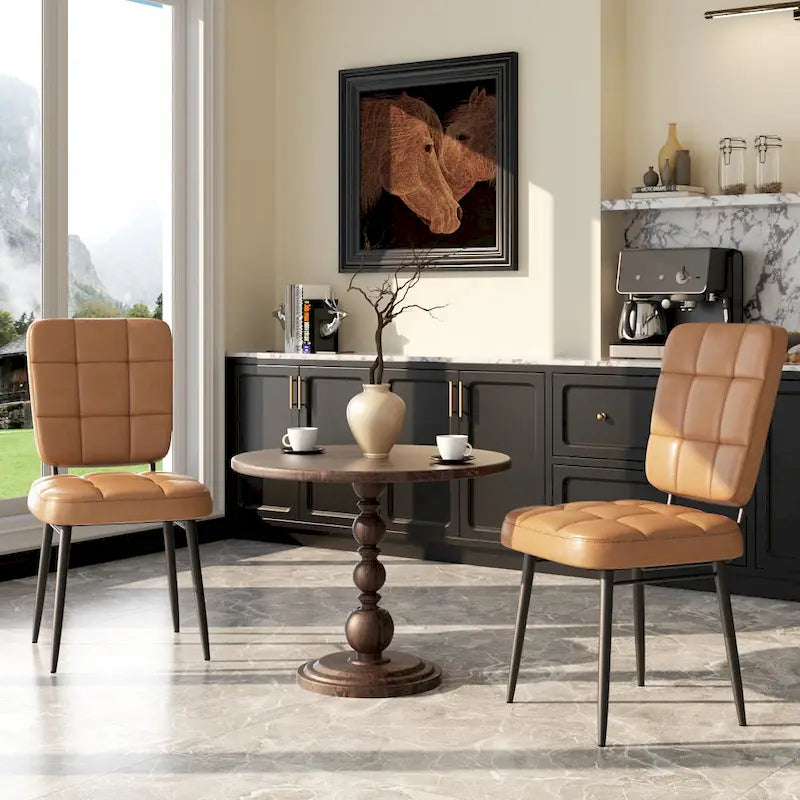 Moderne eetkamerstoelen, set van 2/4/6/8, gestoffeerde keukenstoelen met dik kussen voor de eetkamer