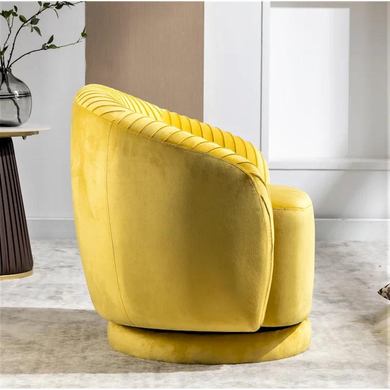 Petit fauteuil pivotant en velours Milvo
