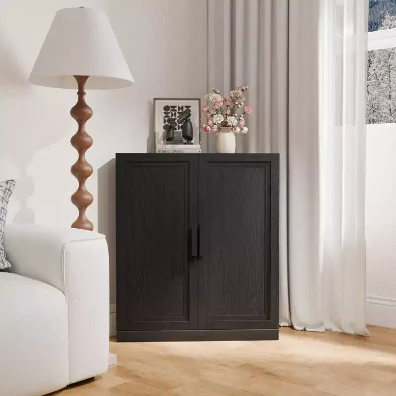 Dovelina hoekkast met verstelbare planken, dressoir, buffetkast, wijnkast en keuken- en eetkamerkast met houten deuren – 31H x 31W, 36H x 31W