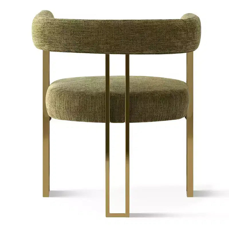 Uitbreidbare ronde tot ovale eettafelset met 4 fluwelen fauteuils, modern voetstukontwerp, geschikt voor maximaal 8 personen-Panipeachy