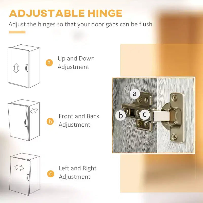 HOMCOM keukenbuffet van 63,5 inch met opzetkast, voorraadkast met 4 planken, laden, glazen deuren met frame en open werkblad voor magnetron
