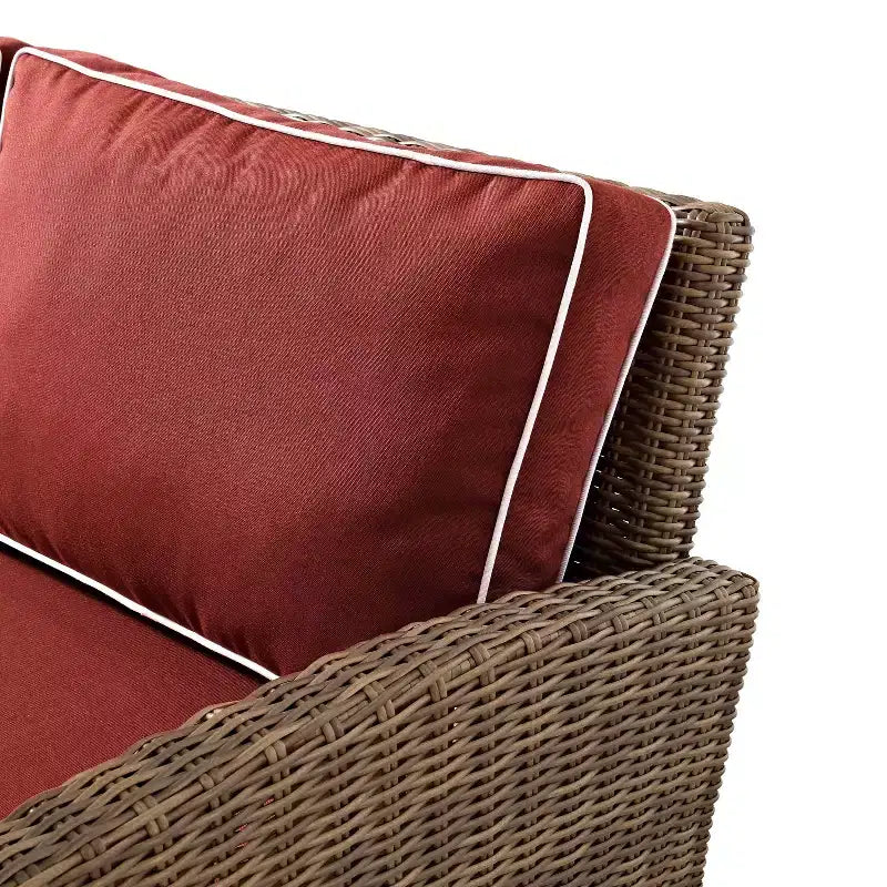 Bradenton 4-teiliges Outdoor-Sitzmöbel-Set aus Korbgeflecht – Crosley