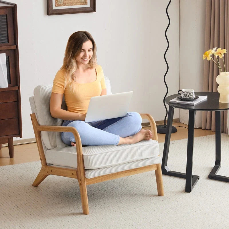 Fauteuil d’appoint rembourré moderne du milieu du siècle