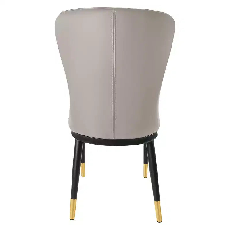 Ensemble de 6 chaises de salle à manger Bekrvio, siège moderne rembourré en similicuir avec dossier haut, pieds en métal, chaises de cuisine sans accoudoirs pour le salon et la salle à manger