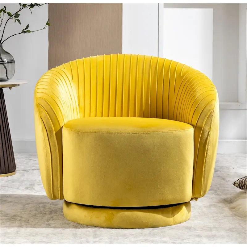 Petit fauteuil pivotant en velours Milvo