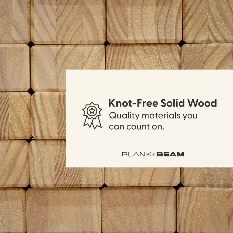 Plank+Beam vidéki stílusú franciaágykeret fejtámlával, tömörfa platformágy