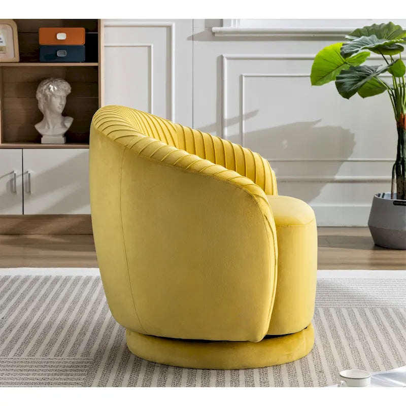 Petit fauteuil pivotant en velours Milvo