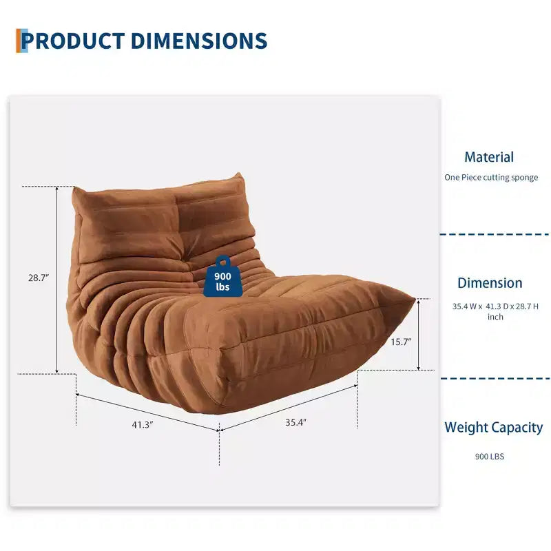 Modulares Sofa, Togo-Sofa mit tiefer Sitzfläche
