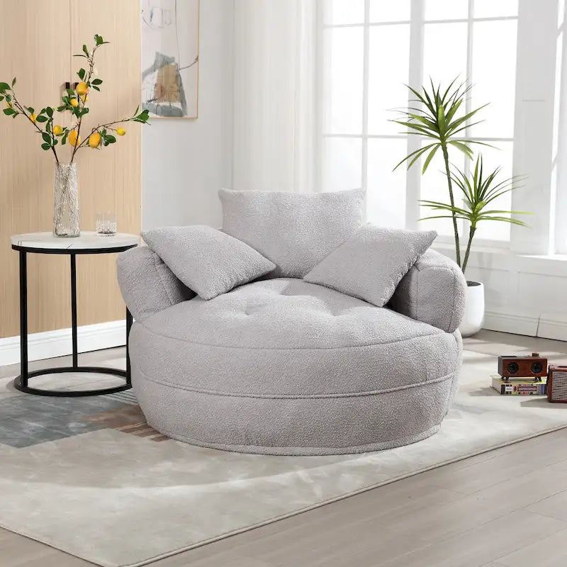 Fauteuil rond paresseux ?C blanc/bleu/gris/jaune/orange/rouge rosé/bleu marine/vert, une ou deux places