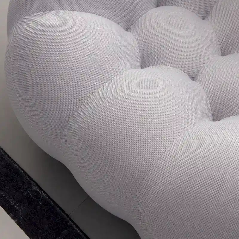 2-istuttava kuplamainen kaareva löhösohva, hunajakennokuvioinen 3D-kangaspäällinen, olohuoneeseen, salonkiin tai asuntoon