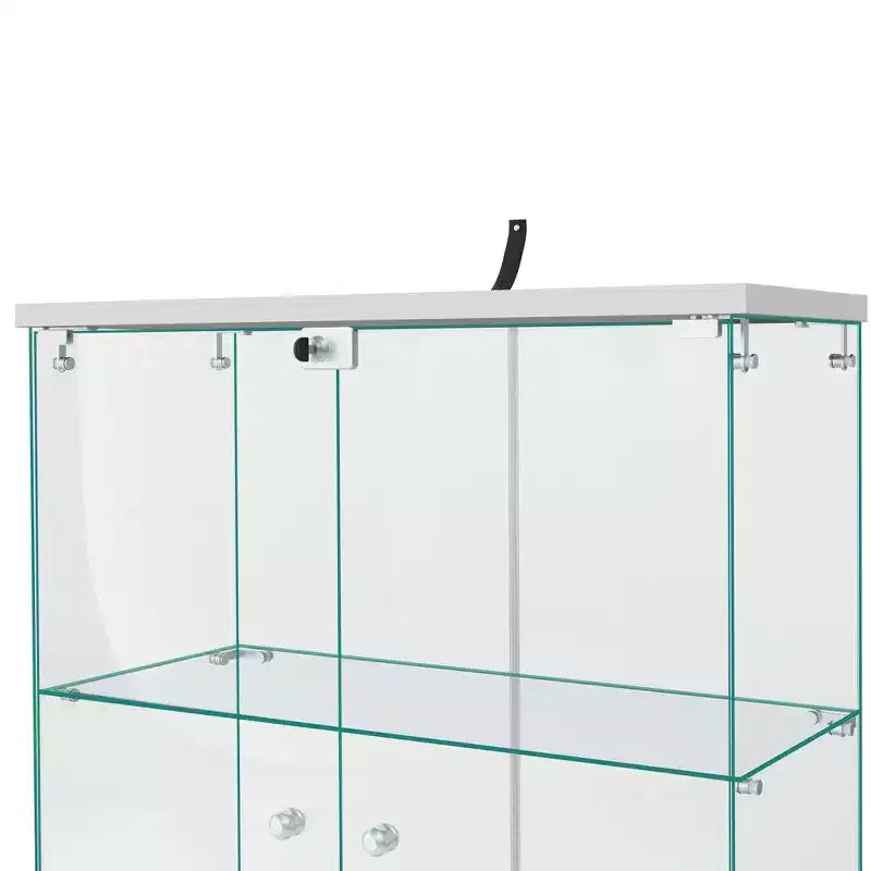 Vitrine d’exposition en verre de 64,5 x 32 avec serrure