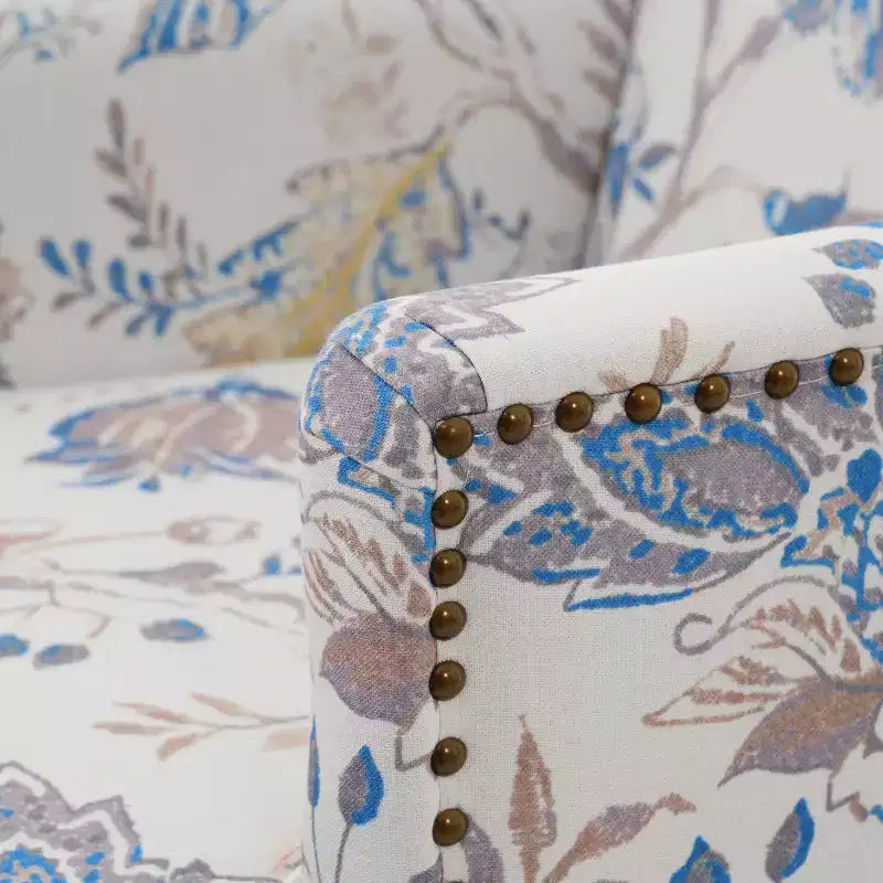 Fauteuil club contemporain Harrison de Christopher Knight Home, rembourré en tissu avec bordure cloutée