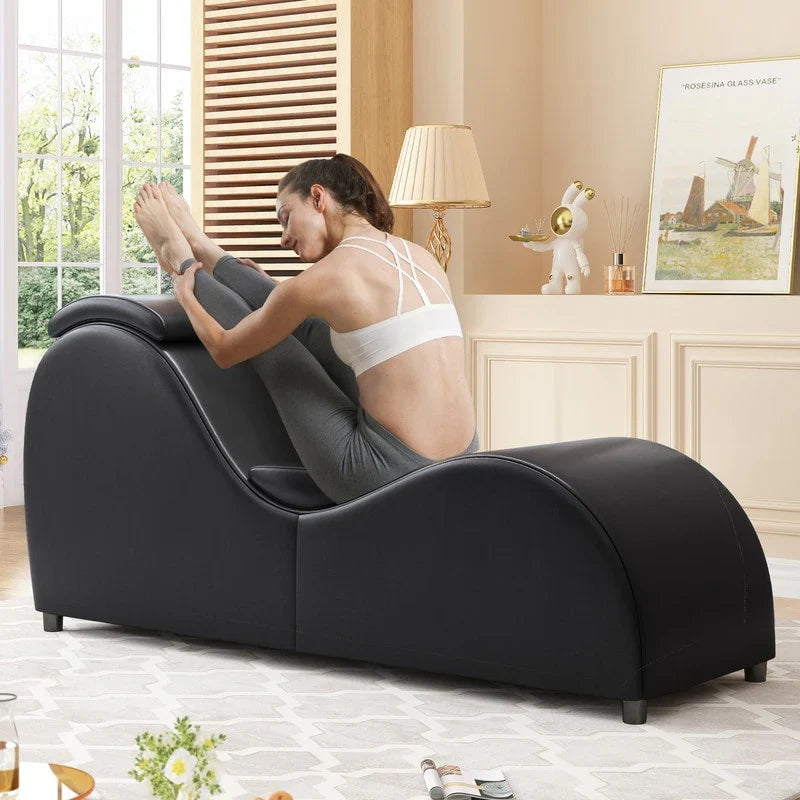 Sedia da yoga da interno Mixoy, sedia chaise longue curva da yoga per adulti per stretching, esercizio e relax