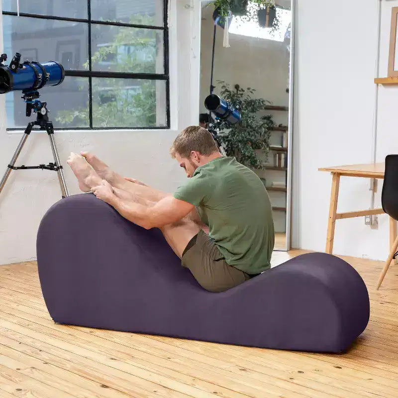 Avana elegáns heverő jógához – az USA-ban készült – kiváló nyújtáshoz, relaxációhoz, testmozgáshoz és még sok máshoz, 60D x 18W x 26H hüvelyk, világosszürke