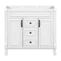 36'' Modern Bathroom Vanity with Top Sink and Mirror Cabinet,2 Doors and 2 Drawers