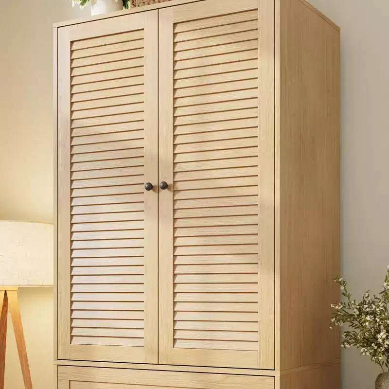 COZONY 3 çekmeceli ve 2 kapılı gardırop, yatak odası için modern ahşap giysi dolabı, dayanıklı beyaz ayaklı gardırop