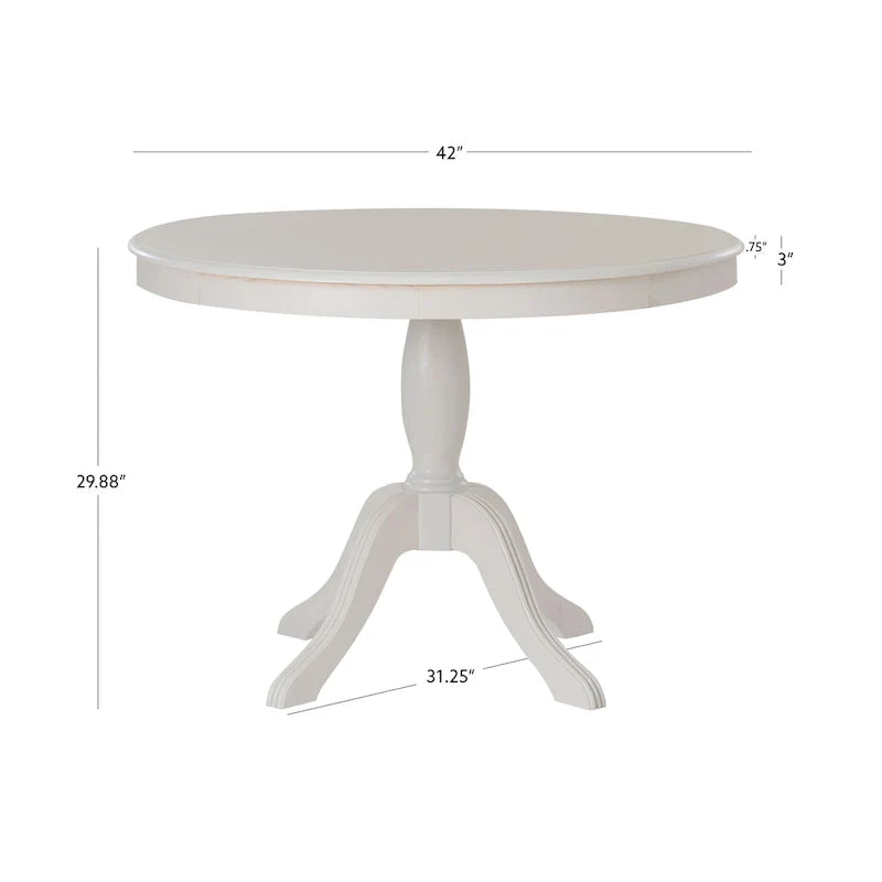 Table piédestal ronde en bois massif