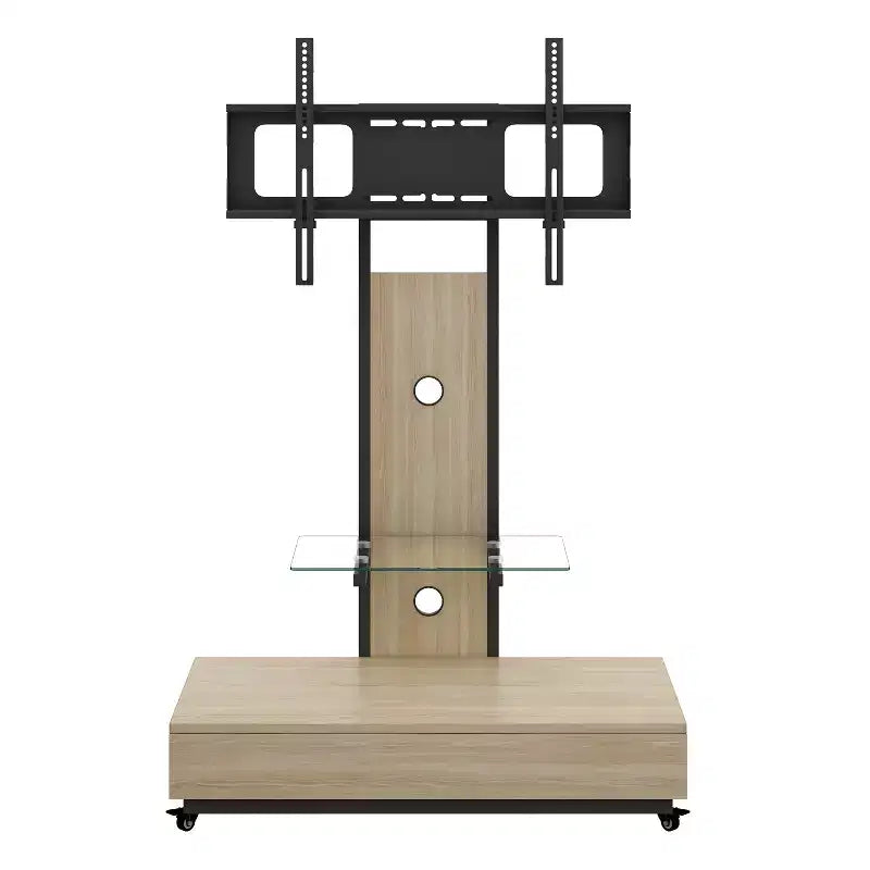 TV-Ständer für 32–75-Zoll-Fernseher, höhenverstellbarer mobiler TV-Wagen mit Schublade und Rollen für Wohnzimmer, Schlafzimmer und Büro – ModernLuxe