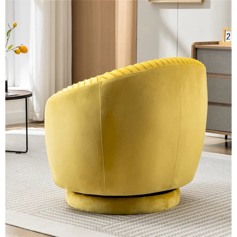 Petit fauteuil pivotant en velours Milvo