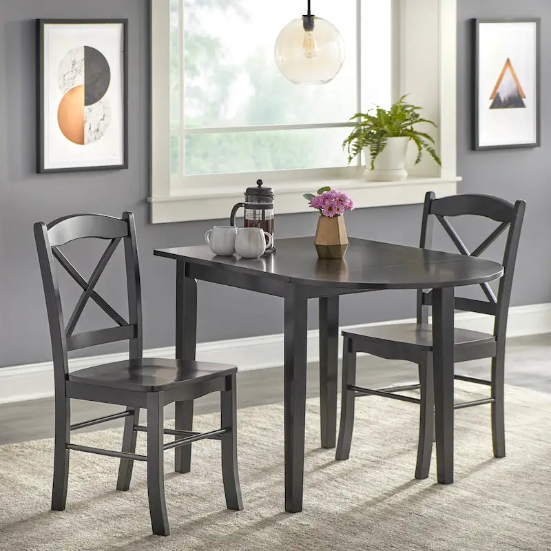 Ensemble repas 3 pièces Simple Living Country Cottage avec rallonge rabattable