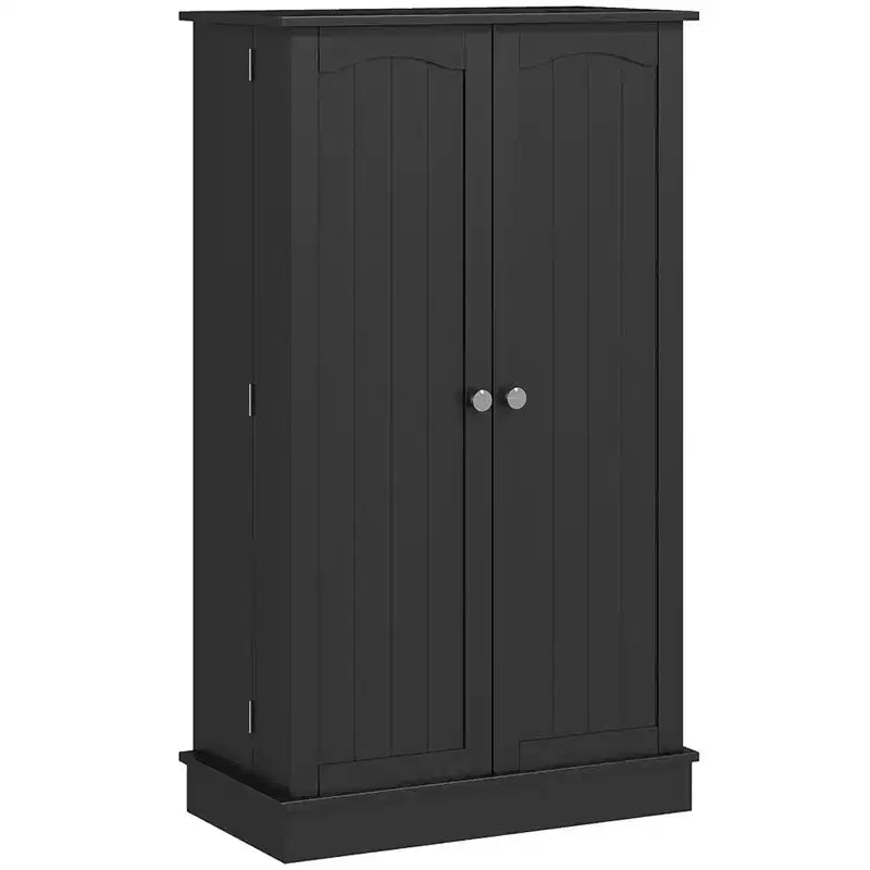 Armoire de cuisine HOMCOM de 41 po, meuble de cuisine à 2 portes avec étagères de rangement à 5 niveaux, 12 range-épices et étagères réglables pour la salle à manger