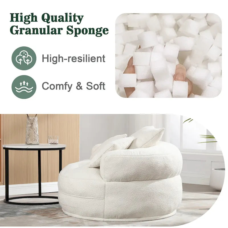 Fauteuil rond paresseux ?C blanc/bleu/gris/jaune/orange/rouge rosé/bleu marine/vert, une ou deux places