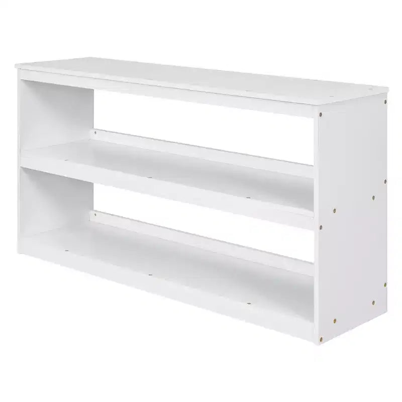 Lit mezzanine bas 2 places avec bureau coulissant, 3 tiroirs et étagères