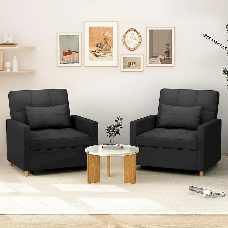 Fauteuil convertible 3-en-1 AECOJOY avec coussin et dossier réglable