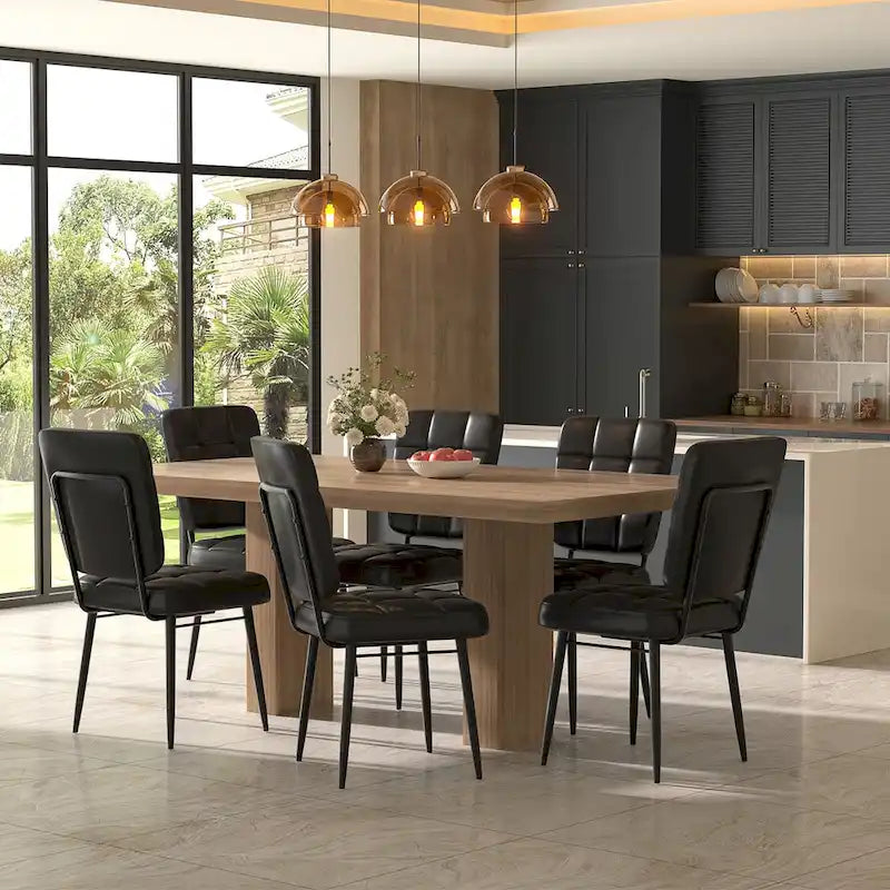 Moderne eetkamerstoelen, set van 2/4/6/8, gestoffeerde keukenstoelen met dik kussen voor de eetkamer