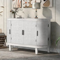 Buffet de rangement décoratif en bois avec portes à motifs antiques pour couloir, entrée, salon ou chambre