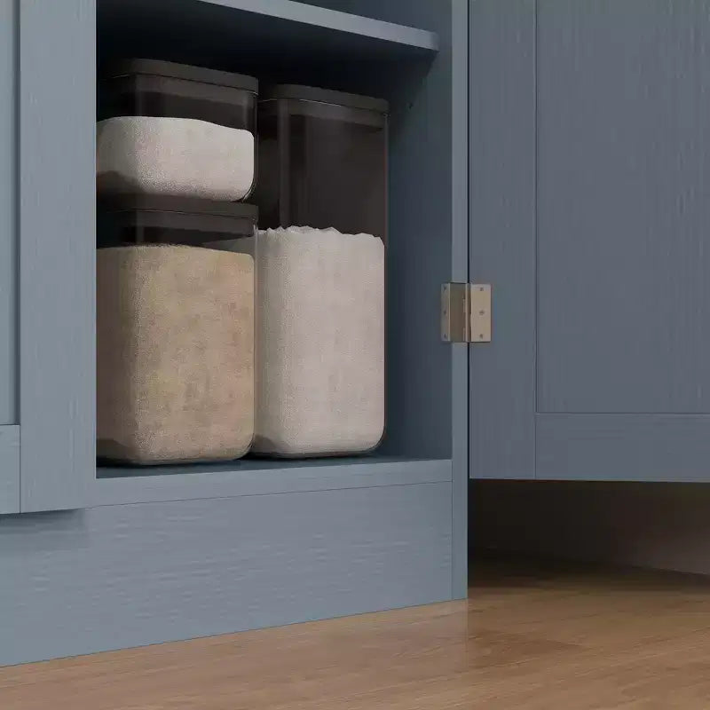Garde-manger de cuisine autoportant HOMCOM 67 po, meuble de rangement à 4 portes avec étagères et portes réglables