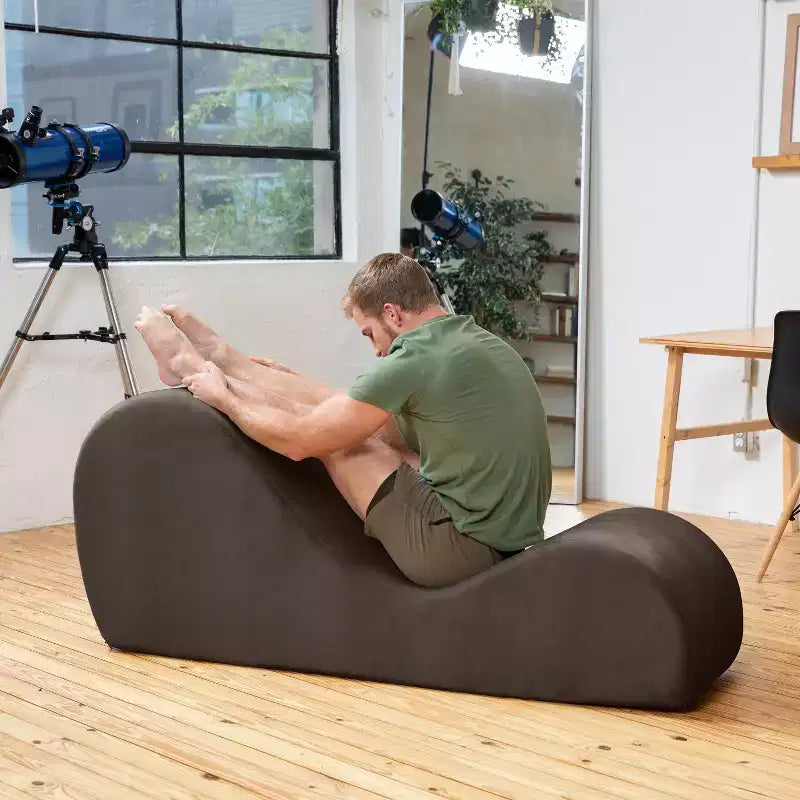 Avana elegáns heverő jógához – az USA-ban készült – kiváló nyújtáshoz, relaxációhoz, testmozgáshoz és még sok máshoz, 60D x 18W x 26H hüvelyk, világosszürke