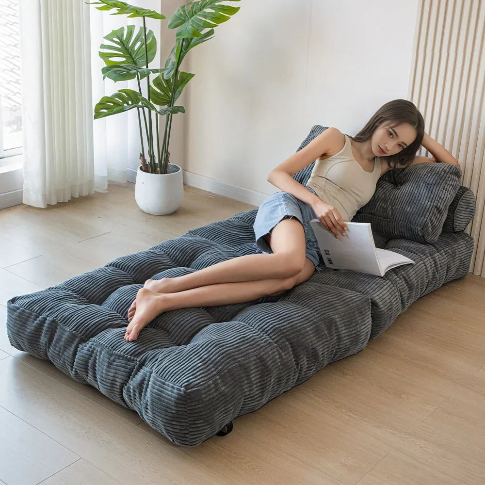 8 Corduroy vouwbare slaapbank, eenpersoons