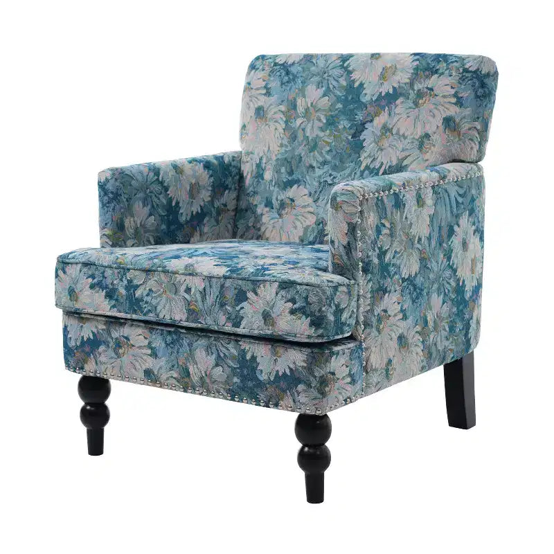 Fauteuil club contemporain Harrison de Christopher Knight Home, rembourré en tissu avec bordure cloutée