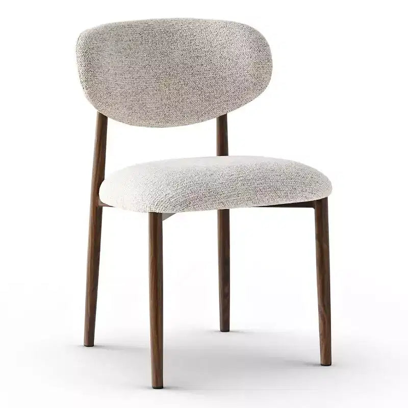 Set aus 4 modernen, gepolsterten Esszimmerstühlen mit geschwungener Rückenlehne, armlosen Seitenstühlen mit Eisenrahmen für Esszimmer und Küche – Panipeachy