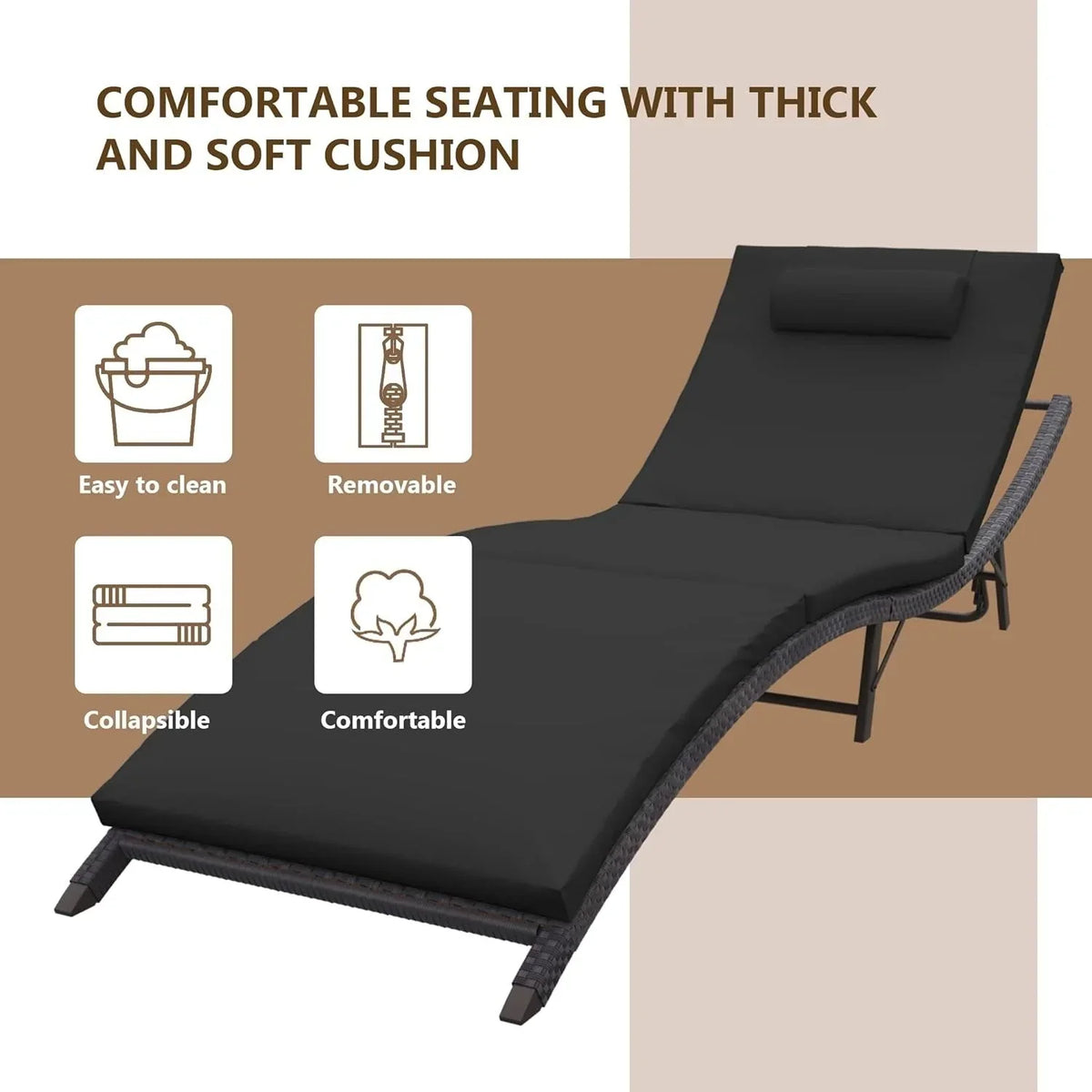 Ensemble de 3 chaises longues d’extérieur Kullavik