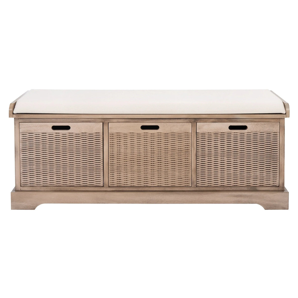 SAFAVIEH Fiorello minderli, 3 çekmeceli depolama pufu - 47.3 W x 15 L x 19 H - 47Wx15Dx19H