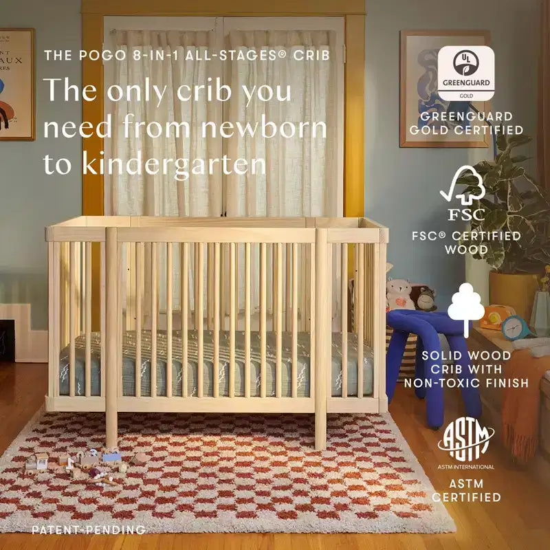 Babyletto Pogo 8-in-1-umwandelbares Kinderbett mit Umbausets für alle Entwicklungsstufen