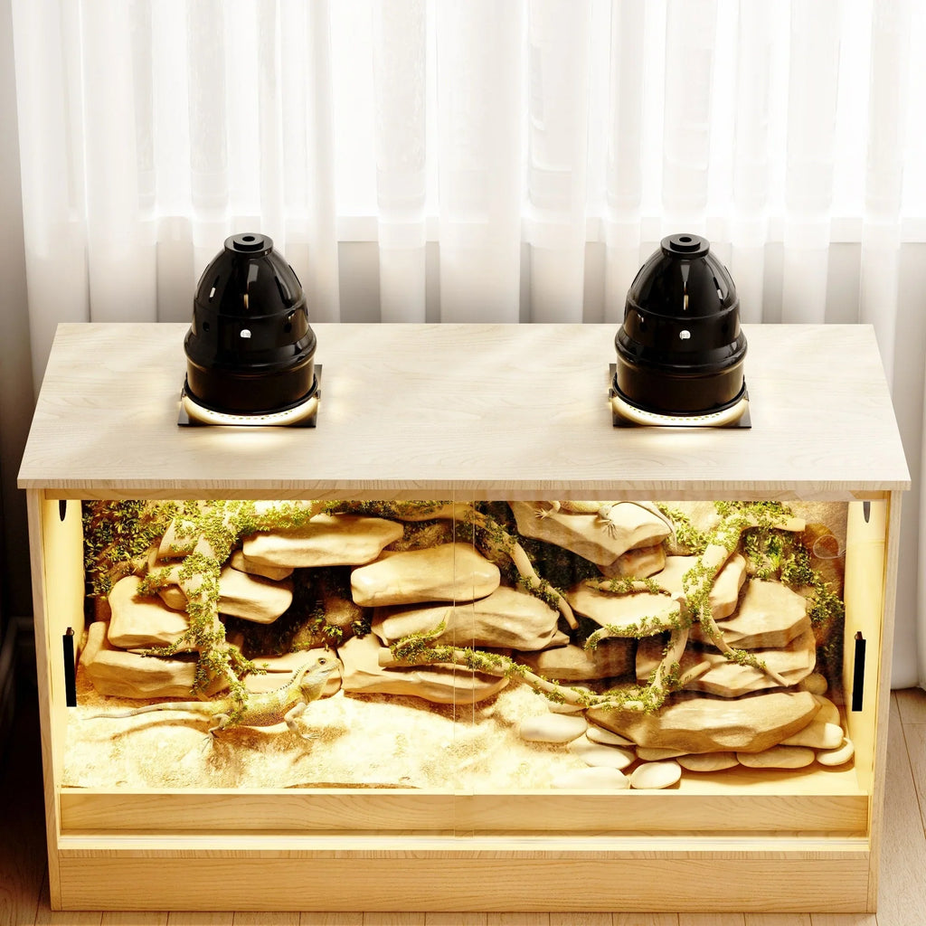 Reptilienhabitat – geräumiges Terrarium für Eidechsen, Schlangen und mehr – 47,2