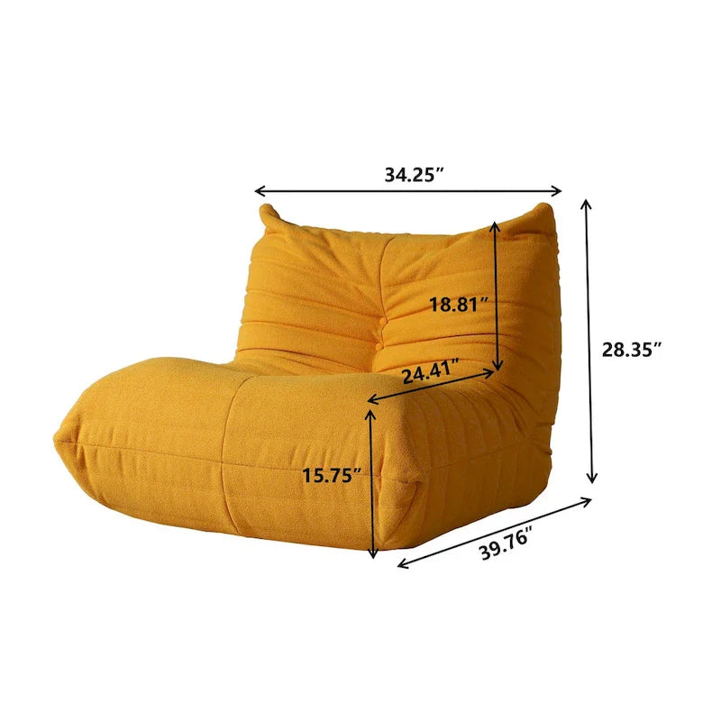 Zachte vloersofa, luie zitzakstoel voor de woonkamer