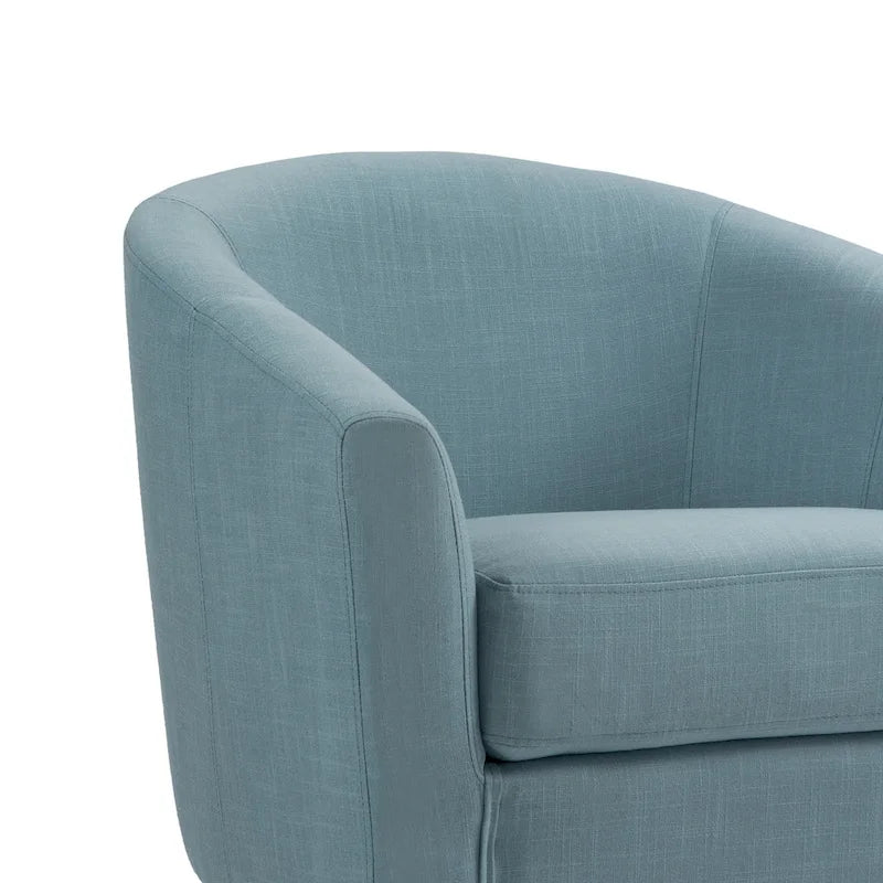 2er-Set moderne Leinen-Sessel im Fassdesign, Clubsessel
