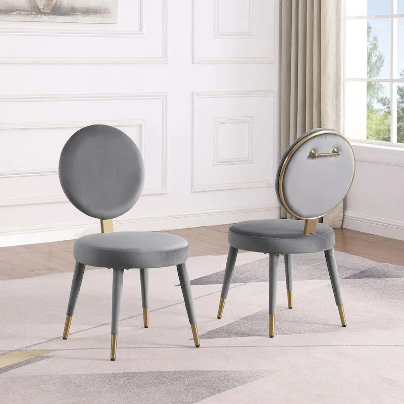 Morden Fort modernes Luxus-Esszimmer-Set mit rundem Tisch und 4 Stühlen, 5-teilig