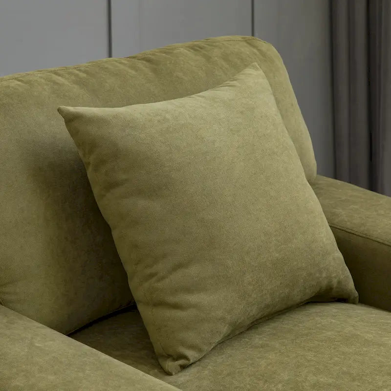 Nowoczesna, ponadgabarytowa sofa z szezlongiem i funkcją spania w stylu mid-century, z poduszką