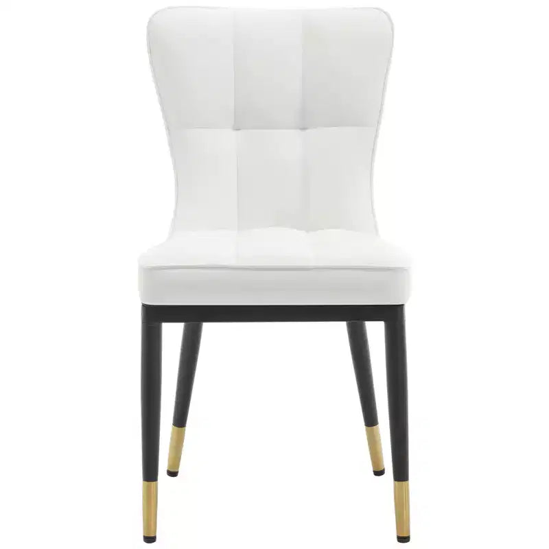 Ensemble de 6 chaises de salle à manger Bekrvio, siège moderne rembourré en similicuir avec dossier haut, pieds en métal, chaises de cuisine sans accoudoirs pour le salon et la salle à manger