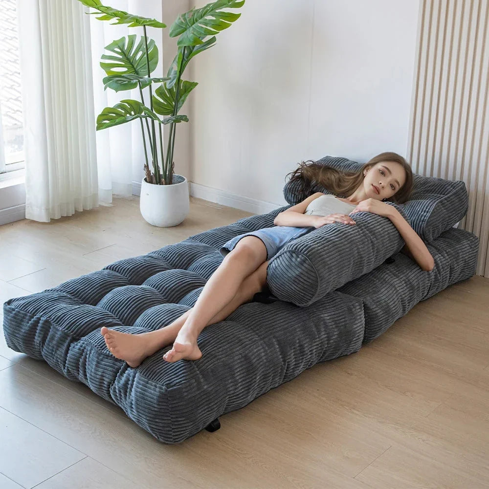 8 Corduroy vouwbare slaapbank, eenpersoons